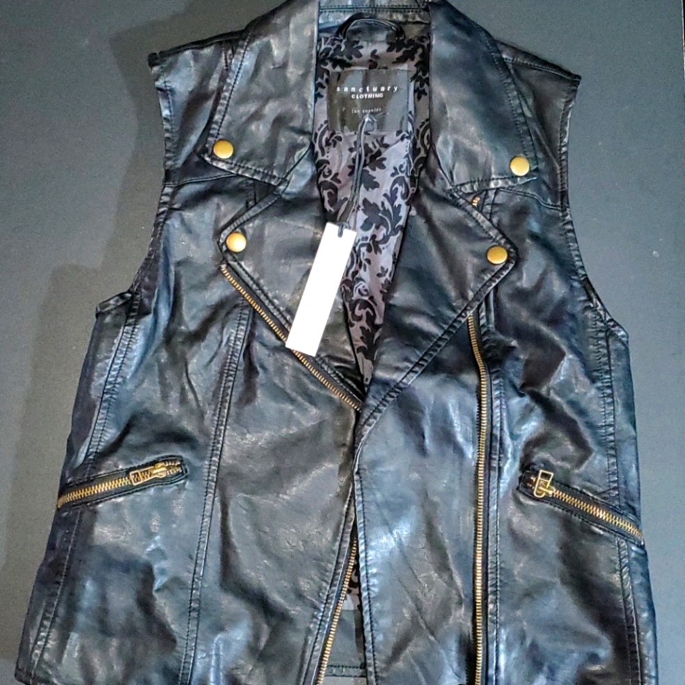 Faux Leather Vest